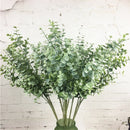 6 Pcs Eucalyptus Plastic Artificial Leaves Bunch for Home Christmas Wedding K5I2
