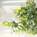 6 Pcs Eucalyptus Plastic Artificial Leaves Bunch for Home Christmas Wedding K5I2