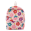 Cartoon Multicolor Flower Print Pattern Backpack School Bag Large Capacity