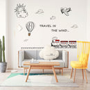 Miico FX82032 2PCS Cartoon Wall Stickers Small Train Painting Sticker Children's Room And Kindergarten Decoration Sticker