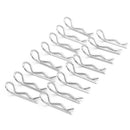 50Pcs Stainless Steel Body Clips Shell Cover Pin Bend for 1/10 RC Car Remot U2T8