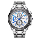 LONGBO 80135 Military Style Men Quartz Watch Luxury Stainless Steel Wristwatch