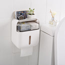 Black / / White / Green / Pink Household Non-perforated Creative Waterproof Double Bin Tissue Box Shelf Toilet Box