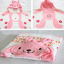 Baby Kids Cute Animal Design Cotton Hooded Bathrobe Towels Soft & Comfortable