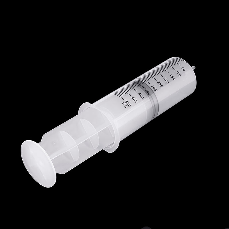 500ml Plastic Syringe with 1m Tubing for Refilling and Measuring Liquids Industrial Glue Applicator