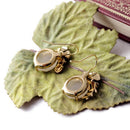 Sweet Earring Enamel Flower Ladybug Round Gem Short Drop Earring Z9G3