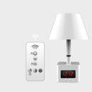 LED Remote Control Desk Lamp USB Charging with Clock Table Lamp Dimmable Bedroom Bedside Night Light