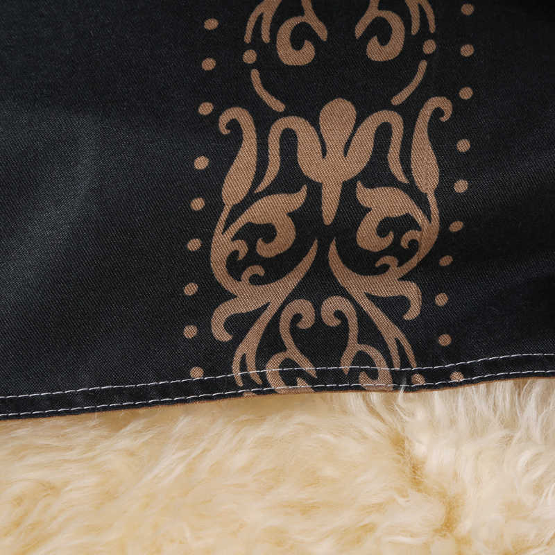 3 PCS Bedding Sets Black And White Printing Quilt Cover Pillowcase For Queen Size