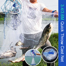 ZANLURE 2.4M/3.6M Throw Cast Net Nylon Monofilament Net Iron Nickel Plating Sinker Sea Fishing Net
