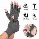 KALOAD 1 Pair Sports Anti-skid Compression Half Finger Gloves Arthritis Pain Relief Gloves