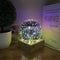 Novelty 3D Magic Glass Ball Sphere Fairy Tale Starry Sky Romantic Fireworks Light Table Lamp
