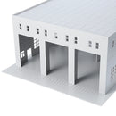 N Scale 1:76 Double-Decker Bus Truck Repair Factory Workshop Building Model