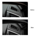 ABS Carbon Fiber Style Dashboard Air Vent Trims Wind Outlet Decoration Stic Q7P3