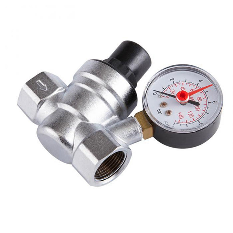 1/2 Inch Water Pressure Regulator with Gauge Pressure Maintaining Valve Tap