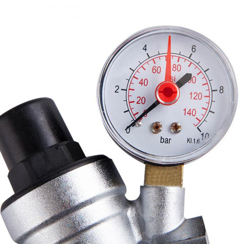 1/2 Inch Water Pressure Regulator with Gauge Pressure Maintaining Valve Tap