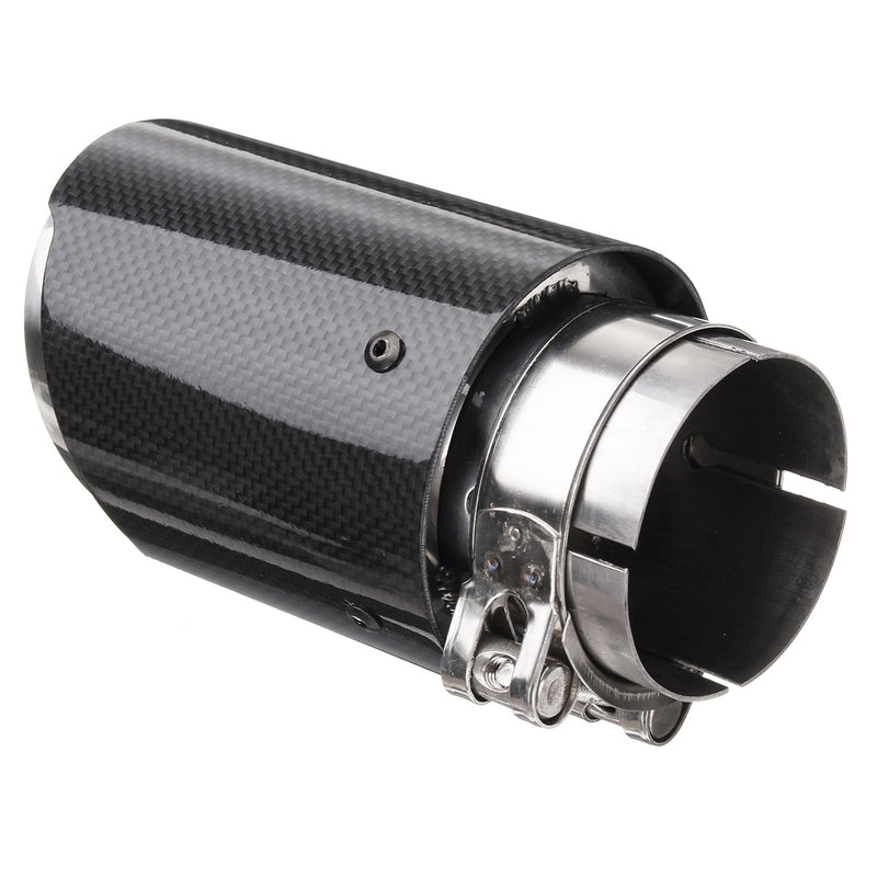 66mm 89mm Carbon Fiber Black Universal Car Exhaust Tips Muffler Pipe Tail End