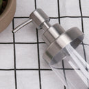 Countertop Soap Dispensers Lotion Clear Bottle with Rust Proof Stainless St
