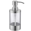 Countertop Soap Dispensers Lotion Clear Bottle with Rust Proof Stainless St