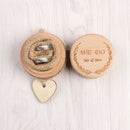 Wood Ring Box Wedding/Valentines Engagement Wooden Ring Bearer Box Rustic W