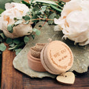 Wood Ring Box Wedding/Valentines Engagement Wooden Ring Bearer Box Rustic W