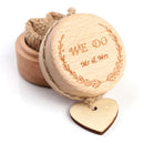Wood Ring Box Wedding/Valentines Engagement Wooden Ring Bearer Box Rustic W