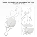 2 Piece Wall Sconce Tea Light Candle Sconces Elegant Swirling Iron Hanging WA2M3