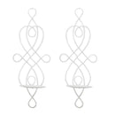 2 Piece Wall Sconce Tea Light Candle Sconces Elegant Swirling Iron Hanging WA2M3