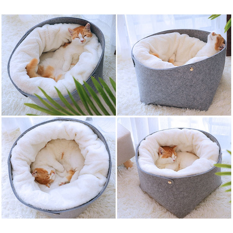 Cat Basket Pet Dog Bed for Cat Warm Bed Dogs Houses for Cats Pets Products  S3D5