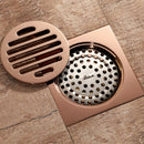 Luxury Solid Brass Floor Drain Square Anti-Odor Floor Drain Bathroom Tile I