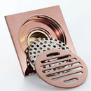 Luxury Solid Brass Floor Drain Square Anti-Odor Floor Drain Bathroom Tile I