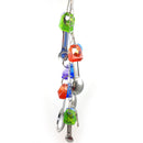Bird Toys Swing Parrot Cage Spoon Bell Hanging Climb Pet Parrot Toys Cockat