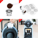 1 Pods 100 Seals Stainless Steel Refillable Nespresso Coffee Capsule Reusab