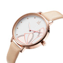 SHENGKE SK K0118 Fashion Butterfly Pattern Casual Ladies Dress Watch Women Quartz Watch