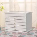 Luxury Multi-Layer High Gloss Wooden Jewelry Box Stylish Retro Storage Jewelry Box