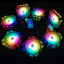 Coolmoon BILLOW 5PCS Colorful Backlight 120mm CPU Cooling Fan Mute PC Heatsink with the Remote Control