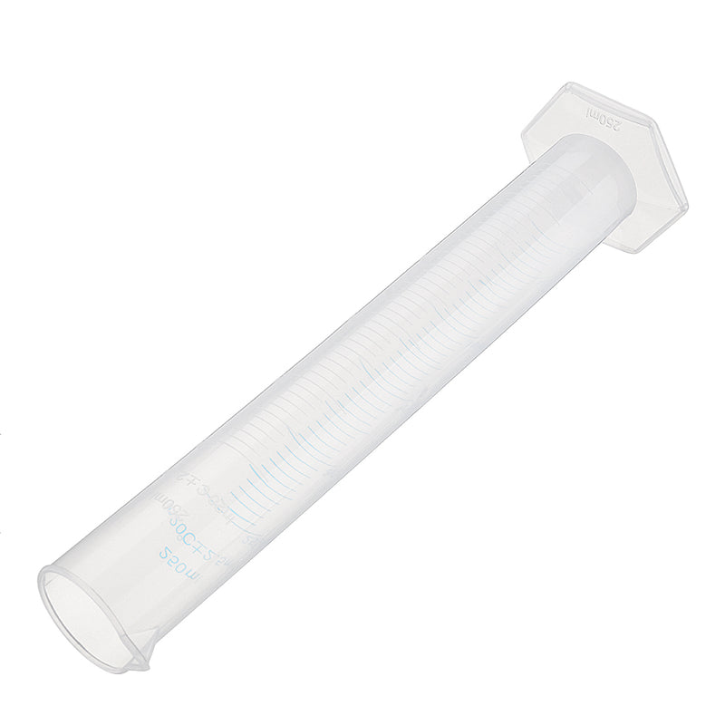 250ml Plastic Graduated Measuring Cylinder Beaker Tube Flask Cups Laboratory Scale