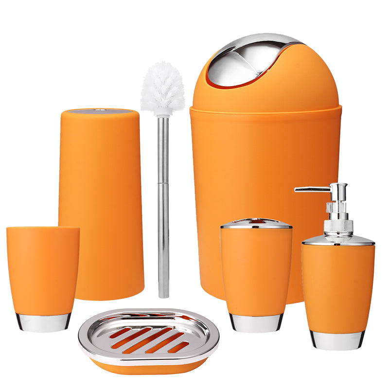6Set Bathroom Cleaning Brushes Toothbrush Holders Soap Dishes Cup Bin Sprayer Bottles Toilet Brushes