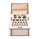 Wooden Storage Box Studio Modeling Tools Paint Brushes Holder Rack Display  Q4N3