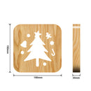 Christmas Tree Wooden Night Light Bedroom Decor Lights Usb Light Switch Gif