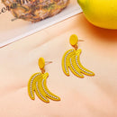 Fruit Earrings Strawberry Watermelon Lemon Banana Pendant Earrings Alloy Je