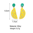 Fruit Earrings Strawberry Watermelon Lemon Banana Pendant Earrings Alloy Je