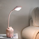 Cartoon Silicone Pig Press Sensor LED Night Light for Children Baby Kids 3