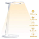 LED Desk Lamp USB for Study Dorm Office Dimmable Eye-Caring 3 Lighting Mode