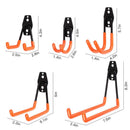 Steel Garage Storage Utility Double Hooks, Heavy Duty Ladder Wall Hooks for