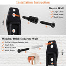 Steel Garage Storage Utility Double Hooks, Heavy Duty Ladder Wall Hooks for