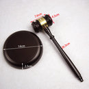 Wood Gavel and Round Block Set Handcrafted Wood Hammer with Block for Lawye Z6R5