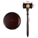 Wood Gavel and Round Block Set Handcrafted Wood Hammer with Block for Lawye Z6R5