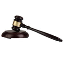 Wood Gavel and Round Block Set Handcrafted Wood Hammer with Block for Lawye Z6R5