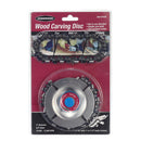 4 Inch Grinder Chain Disc with 2pcs Chain 5/8 Inch Arbor 22 Tooth Wood Carving Disc for 100/115 Angle Grinder