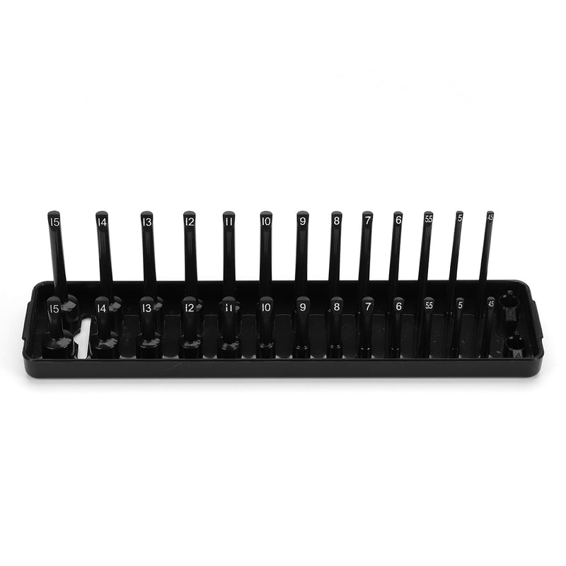 1/4 Inch Metric 28 Slot Socket Rack Storage Rail Tray Holder Shelf Organizer Machinery Parts